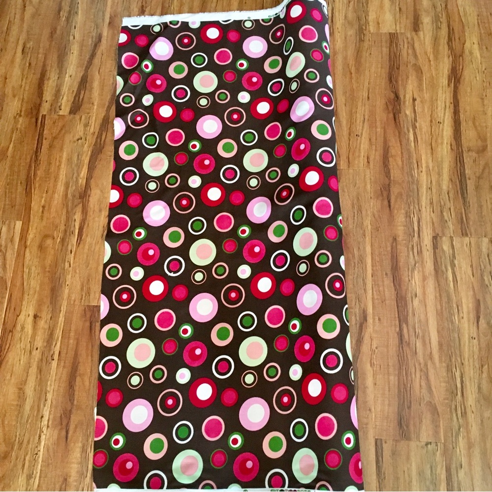 Multicolor Circle Material  10 3/4 yards X 55”